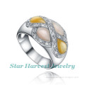 Classic Colorful Silver Sterling Shell Jewelry Ring (SH-0326R)